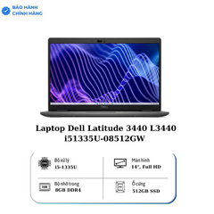 Laptop Dell Latitude 3440 L3440-i51335U-08512GW (Intel Core i5-1335U | 8GB | 512GB | 14 inch FHD | Win 11 | Đen)