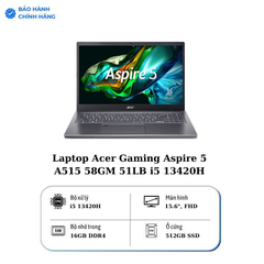 Laptop Acer Gaming Aspire 5 A515 58GM 51LB i5 13420H/16GB/512GB/4GB RTX2050/Win11 (NX.KQ4SV.002)