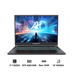 LAPTOP GIGABYTE G6 KF 2024 (RC56) i7-13620H/16GD5/512SSD/16.0FHD+/165Hz/WF6E/BT/54Wh/8G_RTX 4060/RGB/W11SL/ĐEN