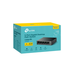 Switch PoE TP-Link LS105GP (5 cổng Gigabit, 4 cổng PoE+, công suất PoE 65W, vỏ kim loại)