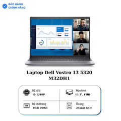 Laptop Dell Vostro 13 5320 M32DH1 (Core i5-1240P | 8GB | 256GB | Intel Iris Xe | 13.3 inch FHD+ | Win 11 | Office | Xám)