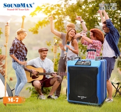 Loa kéo SoundMax M7 (120W RMS, Bluetooth 4.0, 2 micro không dây)