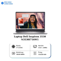 Laptop Dell Inspiron 3530 N3530I716W1 (Intel Core i7-1355U | 16GB | 512GB | MX 550 | 15.6 inch FHD | Win 11 | Office | Bạc)