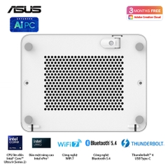 Bộ Mini PC Asus NUC 15 PRO Tall RNUC15CRSU700000I (Intel Core Ultra 7 255H | 2xDDR5-6400 | 2xNVMe | 2x HDMI 2.1 | 2x Thunderbolt | VESA MOUNT | WHITE)