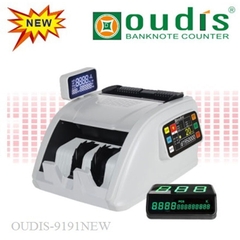 Máy đếm tiền Oudis 9191NEW - Hỗ trợ dùng pin (phát hiện tiền giả, cộng tổng đa mệnh giá)
