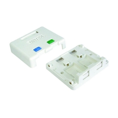 Ổ mạng nổi 2 port – Surface mount box DINTEK 1301-02013