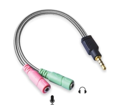 Bộ chia micro và âm thanh 3.5mm (kết nối tai nghe với máy tính xách tay)