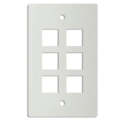 Mặt nạ mạng DINTEK 1303-11023 (6 Port, US Type, 70 × 114mm, trắng)