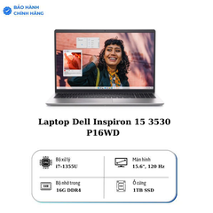 Laptop DELL INS15 3530 i5-1334U/8GB/512SSD/15.6FHD/120Hz/W11SL+OFFICE HOME_ST/BẠC (P16WD1)