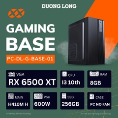 PC Gaming Tiêu Chuẩn G-BASE-01 (Intel Core i3-10th, 8GB, 256GB, RX 6500 XT 4GB, 600W)