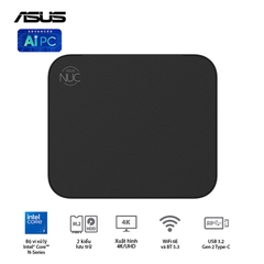 Bộ Mini PC Asus NUC 14 Essential RNUC14MNK355 ( NUC14MNK (N355)/1xDDR5-4800/1x M.2 22x80/2242 PCIe Gen3x4 /1x LAN/No-OS )