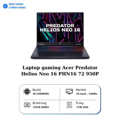 Laptop gaming Acer Predator Helios Neo 16 PHN16 72 950P