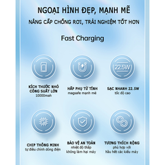 SẠC DỰ PHÒNG PISEN QUICK MAGSAFE WIRELESS 10000MAH CCY-DY19