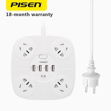 Ổ cắm điện Pisen KY-44 (4USB, 4AC ) - Ổ cắm điện thông minh, đa năng