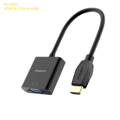 Hub chuyển HDMI PISEN NJ-HD01. Chuyển HDMI sang VGA & Audio 3.5mm