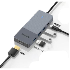 Hub chuyển Type-C 5 trong 1. HDMI+ 3xU3 +PD. (NJ-TC03)