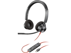 Tai nghe có dây Poly Blackwire 3320 Stereo Microsoft Teams USB-C 8X220AA (Mic khử ồn, kèm adapter USB-C/A)