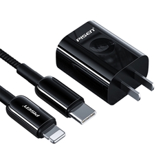 Bộ sạc 18W - PISEN QUICK PD 18W (Lightning & Type-C 3A ZINC Alloy)