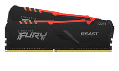Ram PC Kingston Fury Beast RGB 32GB 3600MHz DDR4 (2x16GB) KF436C18BBAK2/32