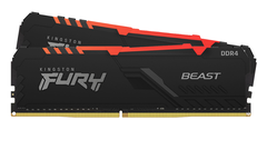 Ram PC Kingston Fury Beast RGB 16GB 3600MHz DDR4 (2x8GB) KF436C17BBAK2/16