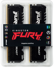 Ram PC Kingston Fury Beast RGB 16GB 3200MHz DDR4 (2x8GB) KF432C16BBAK2/16