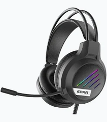 Tai Nghe Gaming E-DRA EH406 (Driver 50mm, USB 2.0, Micro Đa Hướng, LED Rainbow, Đen)