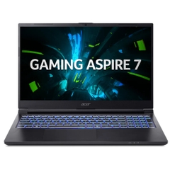 Laptop Gaming Acer Aspire 7 A715-59G-79XF (Intel Core 7 240H, 16GB DDR4, 512GB, 15.6 Inch FHD 144Hz, Win 11, VGA RTX 3050 6GB DDR6, Đen) - NH.QX6SV.008