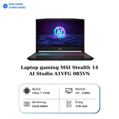 Laptop gaming MSI Stealth 14 AI Studio A1VFG 085VN (20th Edition)