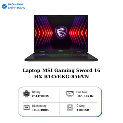 Laptop MSI Gaming Sword 16 HX B14VEKG-856VN i7-14700HX /16GB/1TB/16