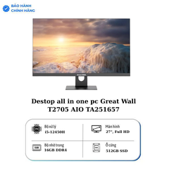 Destop all in one pc Great Wall T2705 AIO TA251657 - Core i5-12450H, 16GB RAM, 512GB SSD - Màn 27