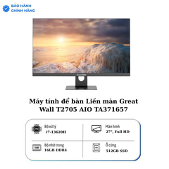 Máy tính để bàn Liền màn Great Wall T2705 AIO TA371657 - Core i7-13620H, 16GB RAM, 512GB SSD - Màn 27