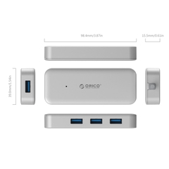 Bộ chia Type C ra 4 cổng USB 3.0 Orico TC4U-U3-SV
