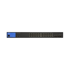 Switch Linksys LGS328MPC-EU (24 cổng 1G PoE RJ45 + 4 cổng quang 10Gb SFP)