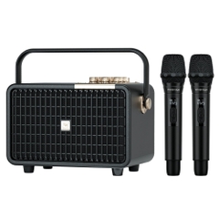 Loa Karaoke Di động WinBridge L400 (150W RMS, 240W Peak, 2 Micro UHF, Bluetooth, Bass 150W, Treble 45W ×2, pin 4500mAh, đen)