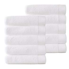 10 cái Khăn tắm 35x80cm 100% cotton màu White 100g/c