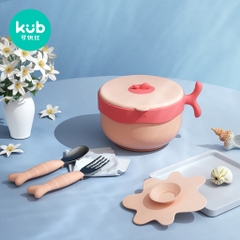 KUB | Bộ Bát Ăn Giữ Nhiệt Inox 316 Cao Cấp [Tặng Yếm Silicon]