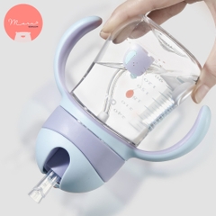 KUB | Bình Nước Chống Sặc Cho Bé 240ml Làm Từ Nhựa Tritan Và PPSU An Toàn [Tặng Ống Hút Thay Thế Tiện Lợi]