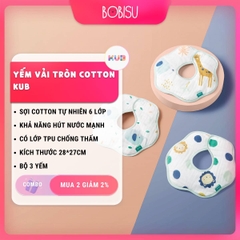 Yếm tròn cotton 7 lớp KUB