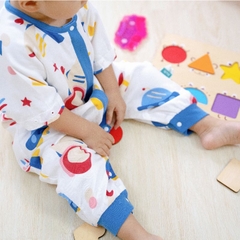 KUB | Đồ Ngủ Liền Thân Điều Hòa Bằng Vải Sợi Tre 2 Lớp Mềm Mại, Mát Mẻ, Dùng Cho Bé Từ Nhỏ Đến Lớn
