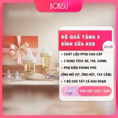 Bộ bình sữa PPSU cho bé từ 0-36th | KUB