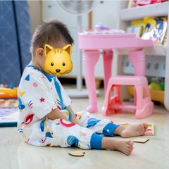 KUB | Đồ Ngủ Liền Thân Điều Hòa Bằng Vải Sợi Tre 2 Lớp Mềm Mại, Mát Mẻ, Dùng Cho Bé Từ Nhỏ Đến Lớn