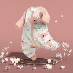 KUB | Đồ Ngủ Liền Thân Điều Hòa Bằng Vải Sợi Tre 2 Lớp Mềm Mại, Mát Mẻ, Dùng Cho Bé Từ Nhỏ Đến Lớn