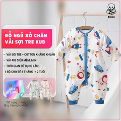 KUB | Đồ Ngủ Liền Thân Điều Hòa Bằng Vải Sợi Tre 2 Lớp Mềm Mại, Mát Mẻ, Dùng Cho Bé Từ Nhỏ Đến Lớn