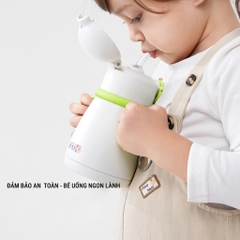 KUB | Bình Giữ Nhiệt Cho Bé 350ml Inox 316 Cao Cấp, Phụ Kiện Đa Dạng, Mẫu Mới 2024 [Tặng Ống Hút Thay Thế]
