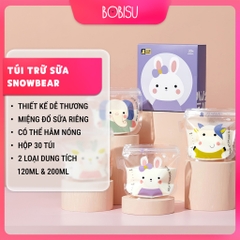 Túi trữ sữa dành cho mẹ sau sinh | dùng một lần, 2 dung tích 120ml và 200ml (hộp 30 túi) | SNOWBEAR