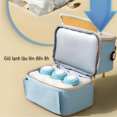 PHANPY | Túi Xách Giữ Nhiệt Cho Mẹ Bỉm Sữa, Nhỏ Gọn Dễ Mang Theo [Tặng 2 Khay Gel Giữ Lạnh & Túi PVC]