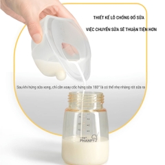 PHANPY | Cốc Hứng Sữa Rảnh Tay Bằng Silicon Mềm Mại, Dung Tích 90ml