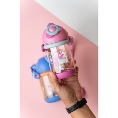 KUB | Bình Nước Chống Sặc Cho Bé 1 Tuổi Có Dây Đeo, Nhựa PPSU An Toàn 360ml [Tặng Ống Hút Sơ Cua]