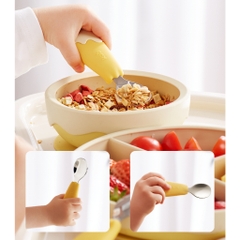 KUB | Bộ Thìa Dĩa Ăn Dặm Inox 316 Cho Bé