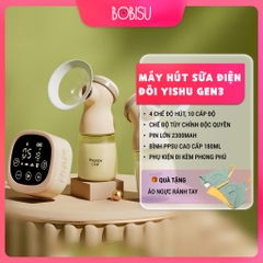 PHANPY | Máy Hút Sữa Điện Đôi Cải Tiến Yishu Gen3, Pin 2300mAh, Dùng Bình PPSU 180ml [Tặng 1 Balo Giữ Nhiệt]